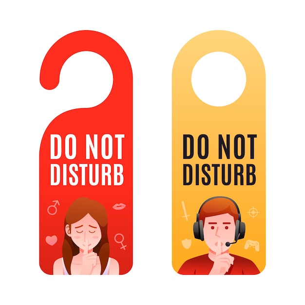 Gradient do not disturb sign illustration