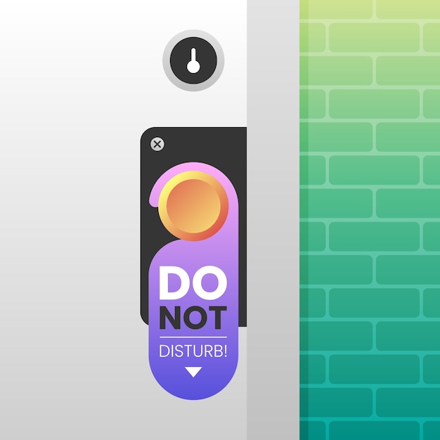 Free vector gradient do not disturb sign illustration