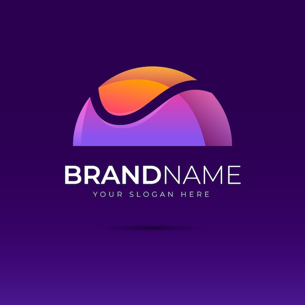 Free vector gradient dome logo template