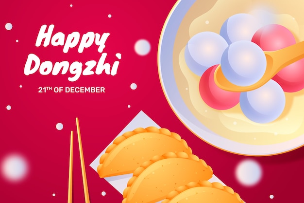 Free vector gradient dongzhi festival background