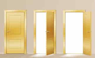 Free vector gradient door collection illustration