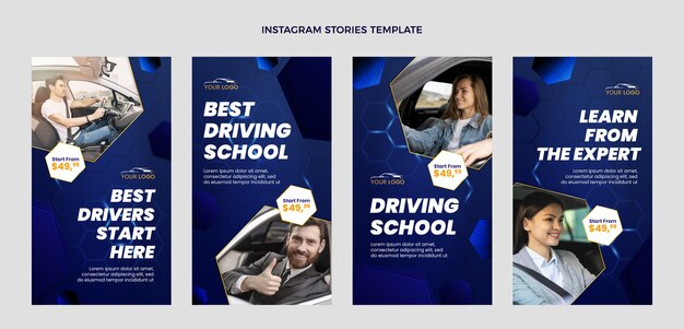 グラデーション自動車教習所のInstagramストーリーコレクション