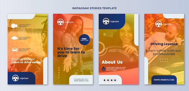 Gradient driving school template