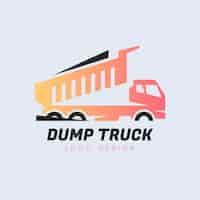 Free vector gradient dump truck logo template