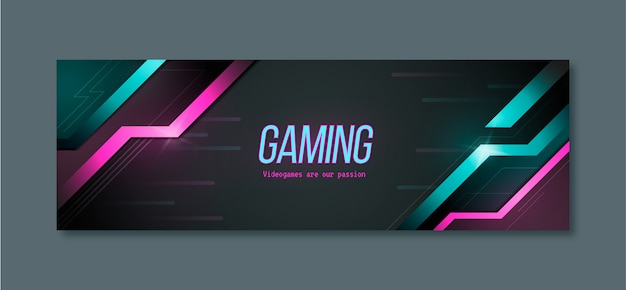 Заголовок твиттера gradient duotone gaming