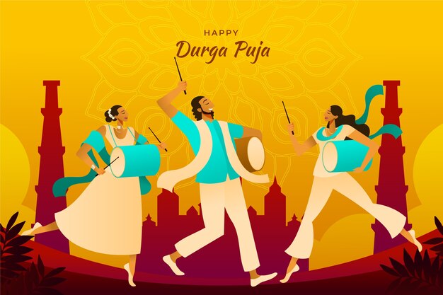 그라데이션 durga puja 그림