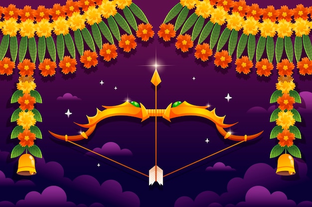 Gradient dussehra background