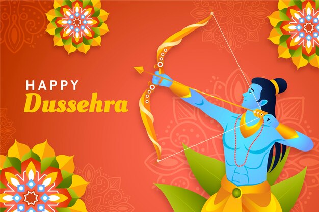 Gradient dussehra celebration background