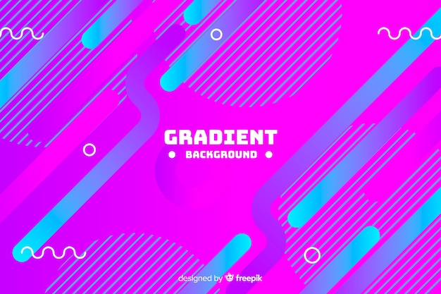 Gradient dynamic abstract shapes background