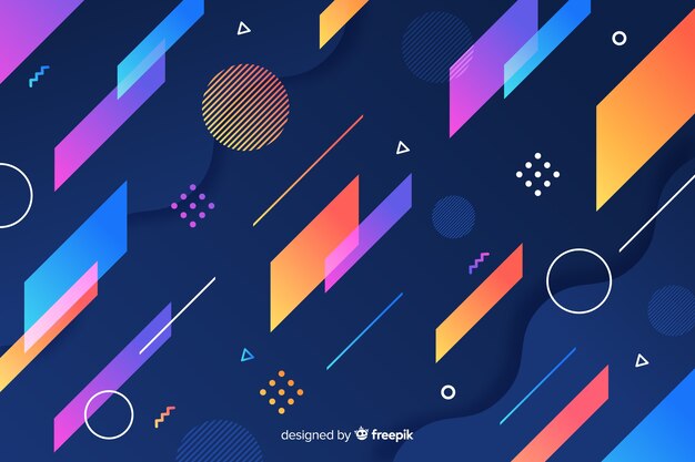 Gradient dynamic geometric shapes background