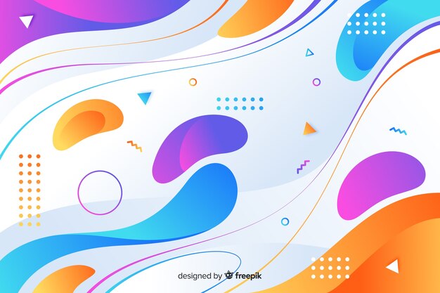 Gradient dynamic rounded shapes background