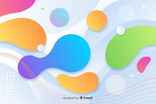 Free vector gradient dynamic rounded shapes background