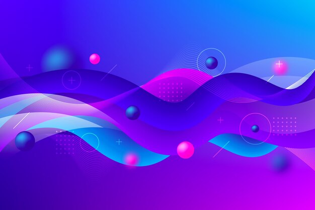 Gradient dynamic wavy background