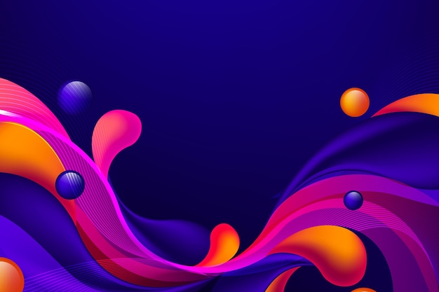 Бесплатное векторное изображение Градиент динамический волнистый фон