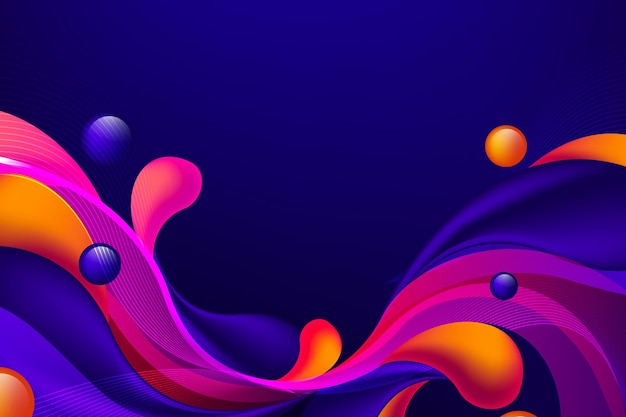 Gradient dynamic wavy background