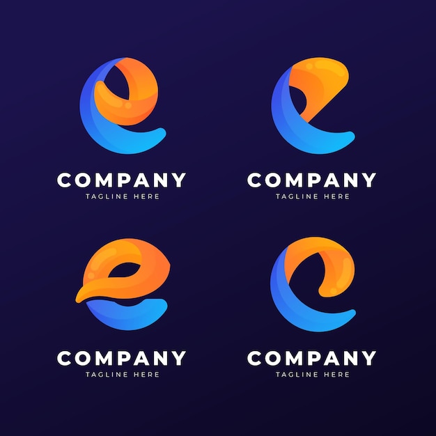 Free vector gradient e logo templates collection