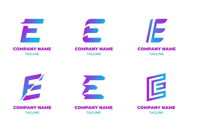 Gradient e logo templates collection