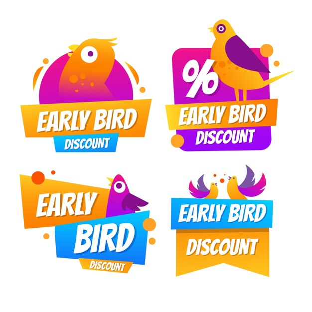 Gradient early bird label collection