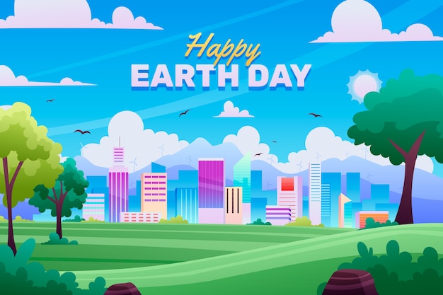 Gradient earth day background
