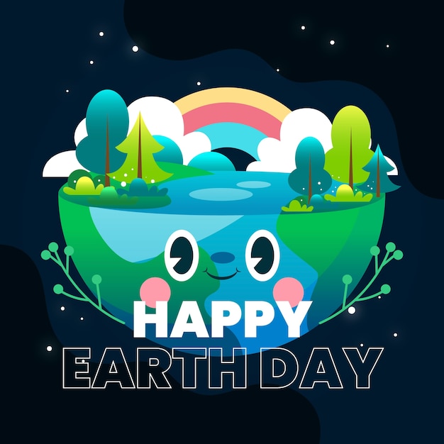 Free vector gradient earth day illustration