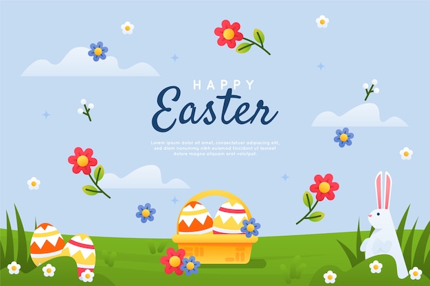 Free vector gradient easter background