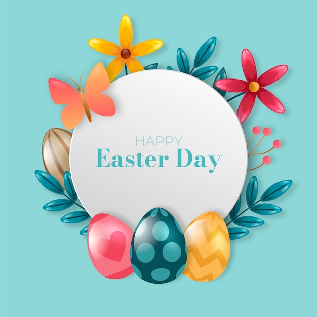 Free vector gradient easter illustration