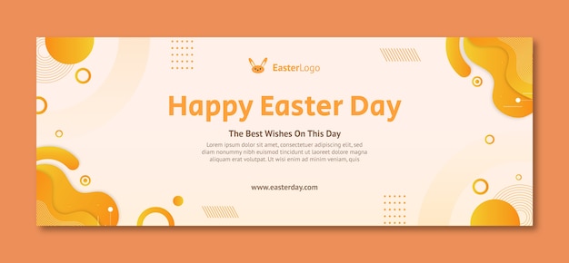 Free vector gradient easter social media cover template