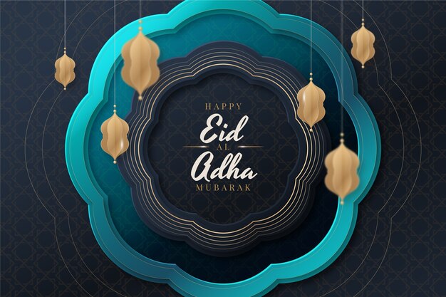 Gradient eid al-adha background