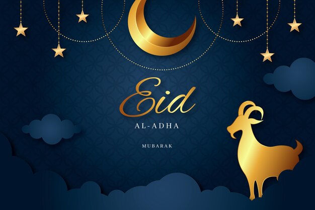 Gradient eid al-adha celebration illustration