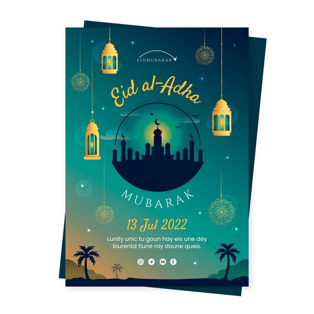 Gradient eid al-adha poster
