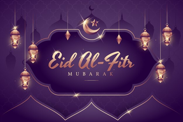 Gradient eid al-fitr background