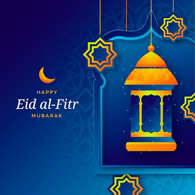 Gradient eid al-fitr illustration