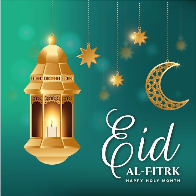 Free vector gradient eid al-fitr illustration