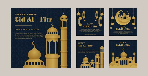 Gradient eid al-fitr 인스타그램 게시물 모음