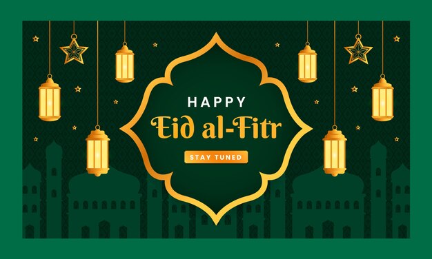 Gradient eid al-fitr twitch background