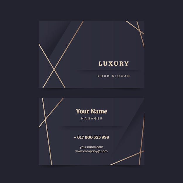 Free vector gradient elegant business card template