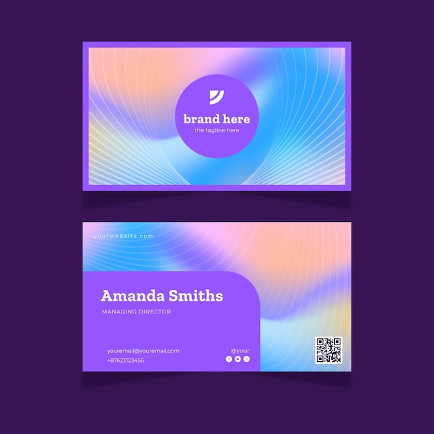 Free vector gradient elegant business card