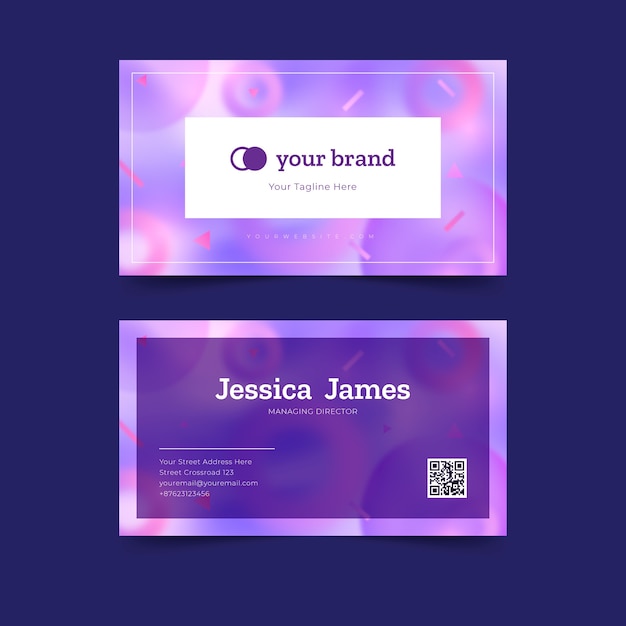 Gradient elegant business card