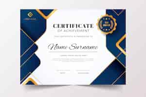 Free vector gradient elegant certificate of achievement