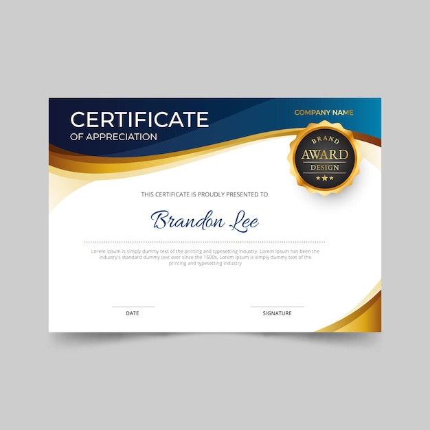 Gradient elegant certificate