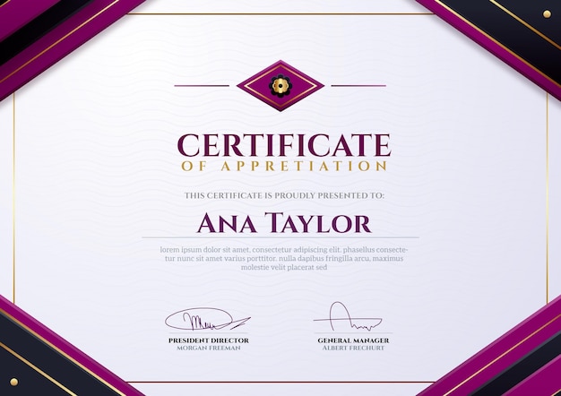 Gradient elegant certificate