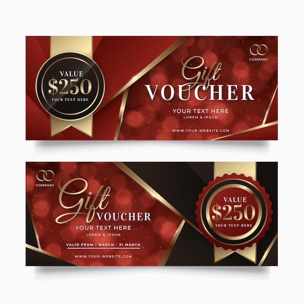 Gradient elegant gift voucher banners