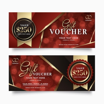 Gradient elegant gift voucher banners