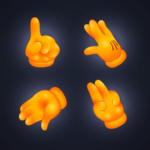 Gradient emoji hands collection