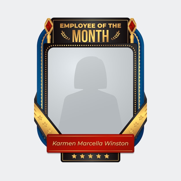 Gradient  employee of the month frame