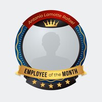 Free vector gradient  employee of the month frame