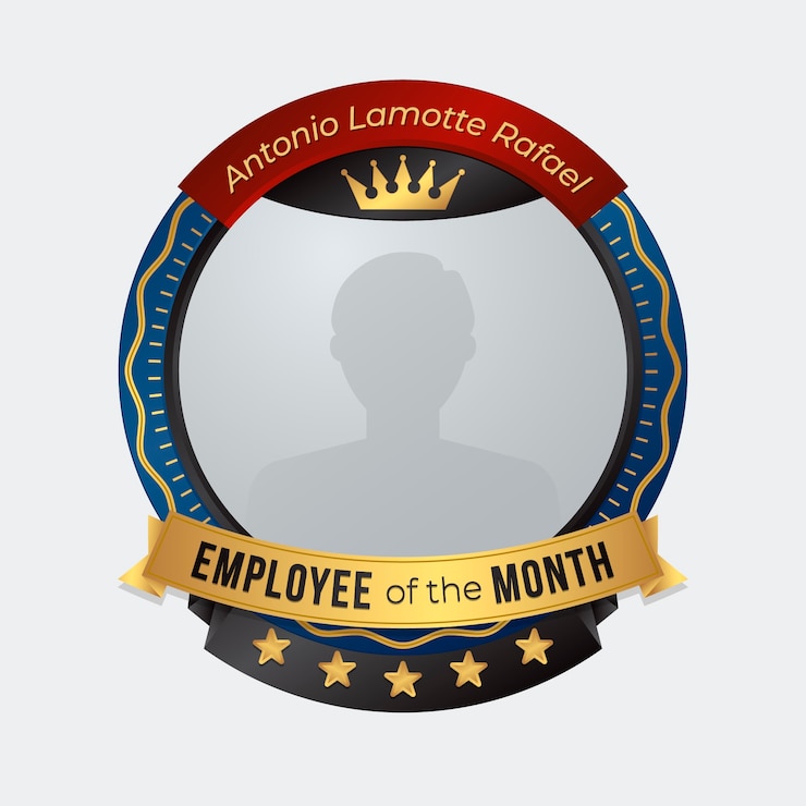 Free Vector gradient  employee of the month frame