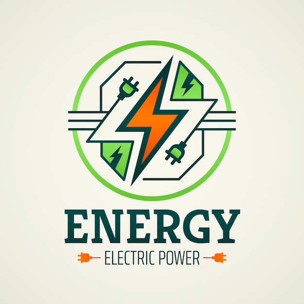 Gradient energy logo design template