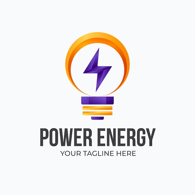 Дизайн логотипа градиентной энергии