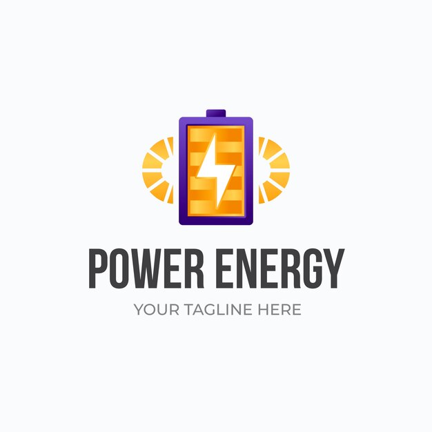 Дизайн логотипа градиентной энергии